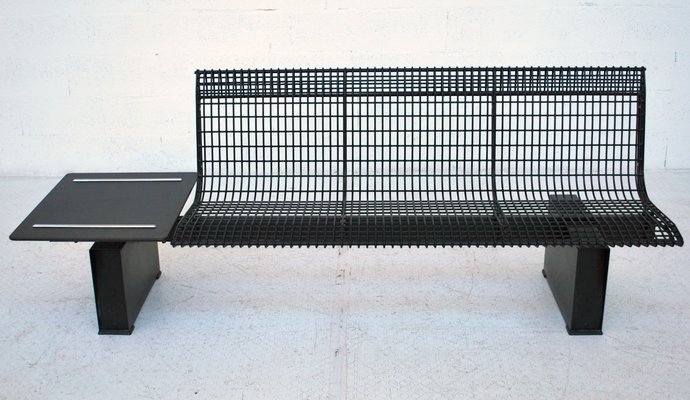 Vintage Steel Waiting Room Bench By Centro Progetti Tecno For