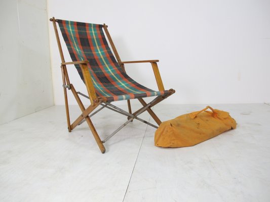 Vintage Beech Folding Camping Chairs 1930s Set Of 2 For Sale At