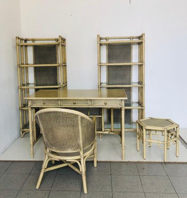 Vintage Bamboo Bedroom Set 1980s