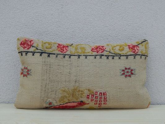 Vintage Needlepoint Tapestry Kilim Pillow Cover From Vintage