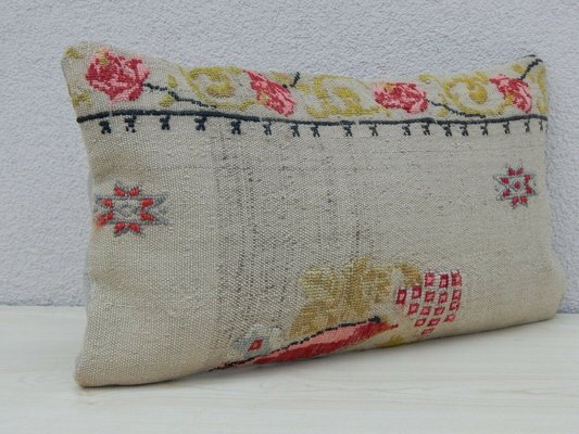 Vintage Needlepoint Tapestry Kilim Pillow Cover From Vintage