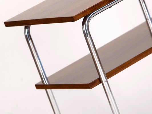 Bauhaus Beistelltisch Aus Chrom Stahl Nussholz Bei Pamono Kaufen