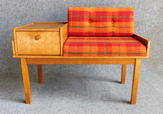 Vintage Teak Telephone Seat 1960s For Sale At Pamono