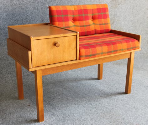 Vintage Teak Telephone Seat 1960s For Sale At Pamono