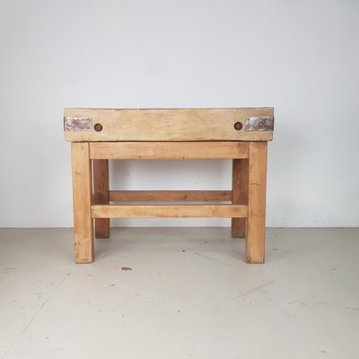 Vintage Rustic Wooden Worktable 1930s For Sale At Pamono