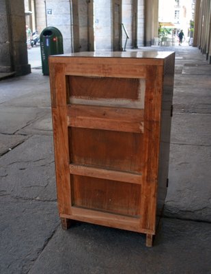 Art Deco Italian Brass And Wood Nightstand 1930s For Sale At Pamono