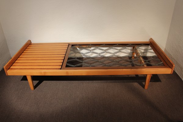 French Cherry Wood Sofa Bed By Pierre Paulin 1956 For Sale At Pamono