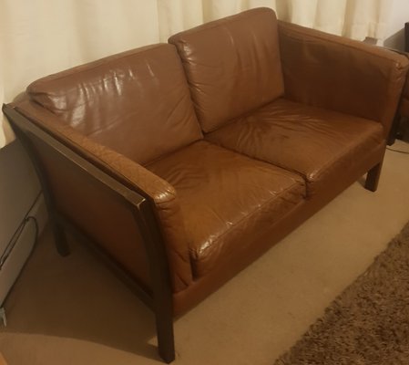 Vintage Danish Brown Leather Sofa 1970s For At Pamono Vintage Danish Brown Leather Sofa