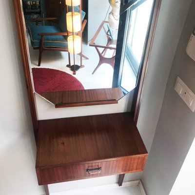 Vintage Wall Dressing Table With Mirror 1960s For Sale At Pamono