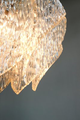 Small Mid Century German Aluminum Lucite Ceiling Lamp 1960s For