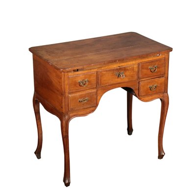 Small Antique Italian Walnut Desk With Drawers Small Antique Italian Walnut Desk With Drawers