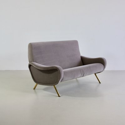 Mid Century Italian Velour Sofa By Marco Zo For Arflex 1951