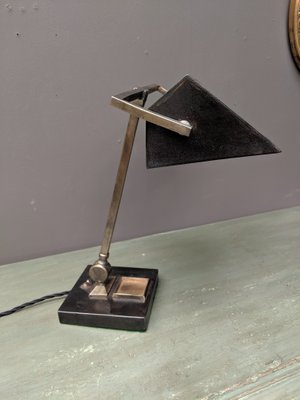 Vintage French Brass Steel Bankers Desk Lamp For Sale At Pamono