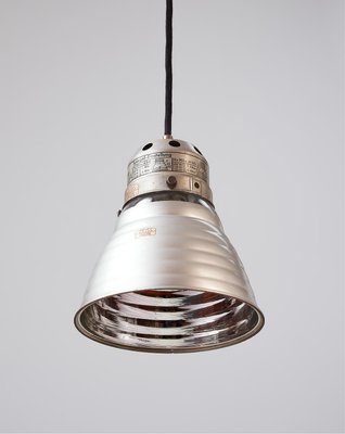 Industrial Aluminum And Glass Ceiling Lamp 1930s For Sale At Pamono