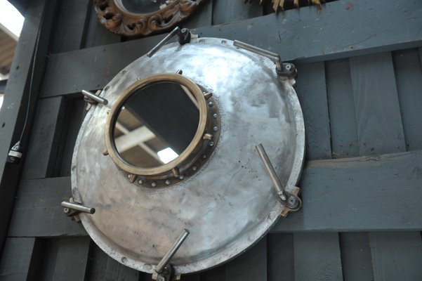 Antique Industrial French Porthole Mirror 1900s For At Pamono Industrial French Porthole Mirror