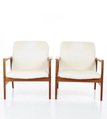 Vintage Wooden Armchairs By Alf Svensson For Dux 1950s Set Of 2