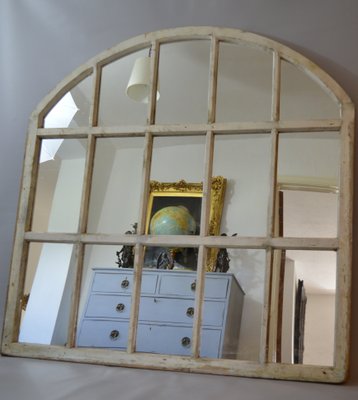 Large Arched Window Frame Mirror 1970s