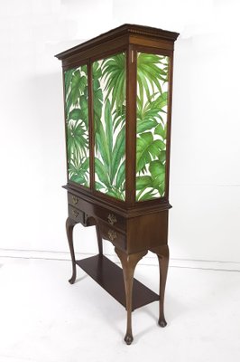Large Vintage Neo,Classical Wooden Cabinet with Versace Palm Decoupage, 1920s