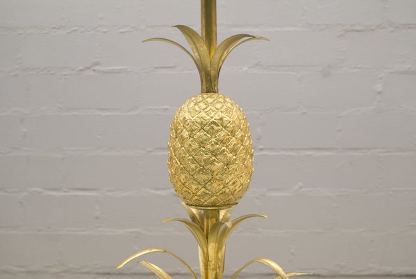 Hollywood Regency Gilded Pineapple Floor Lamp 1970s For Sale At