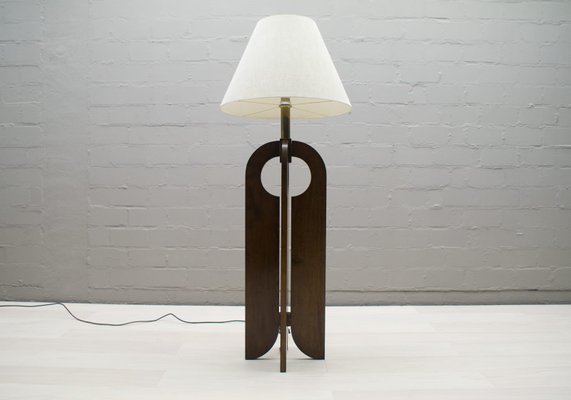 Large Wooden Floor Lamp 1960s For, Wooden Floor Lamp