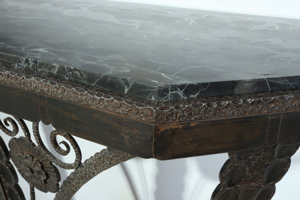 Art Deco French Wrought Iron Console Set 1920s