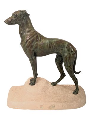 Sloughi Greyhound Sculpture by Jules Edmond Masson for Max Le Verrier
