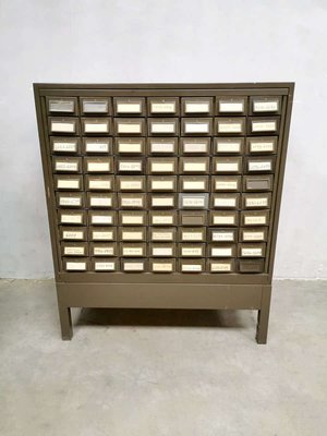 Vintage American Industrial Metal File Cabinet For Sale At Pamono