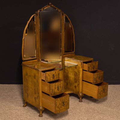 Vintage Walnut Dressing Table With Mirror From Berick 1920s For Sale At Pamono,Small Backyard Modern Landscape Design For Small Spaces