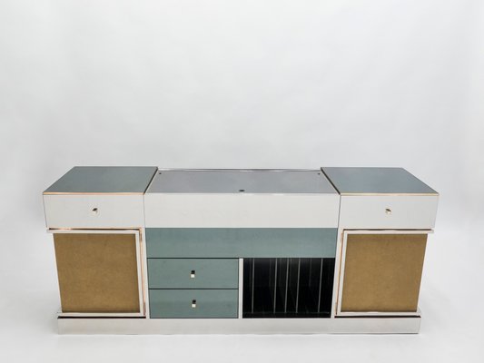 Mid Century French Brass Sideboard By Michel Pigneres 1969 For Sale At Pamono