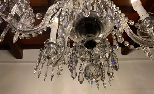 Antique Baroque Crystal Ceiling Lamp, Baroque Crystal Chandelier Ceiling Light