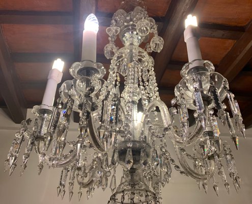 Antique Baroque Crystal Ceiling Lamp, Baroque Crystal Chandelier Ceiling Light