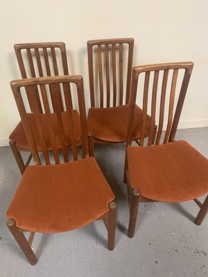 Danish Teak Dining Chairs by Benny Linden 1960s Set of 4 for sale at Pamono