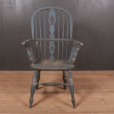 Antique Wooden Painted Windsor Chair 1850s For Sale At Pamono