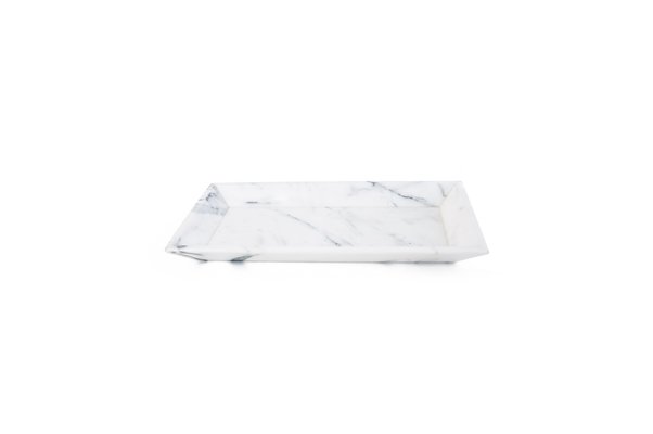 Vassoio in marmo di Carrara bianco di FiammettaV Home Collection