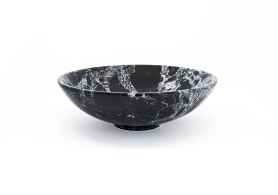Schwarze Schale aus Marmor von FiammettaV Home Collection bei Pamono kaufen