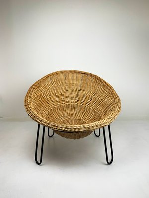 Halla Rattan Lounge Chair By Lars Norinder For Ikea 1980s For
