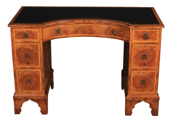 Burr Walnut Concave Writing Desk 1920s For Sale At Pamono