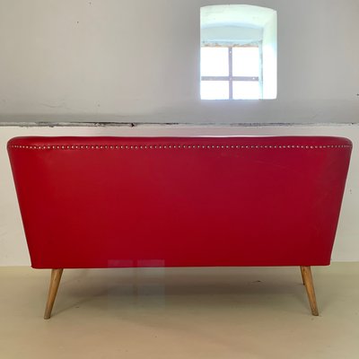 Mid Century Vinyl Sofa 1950s