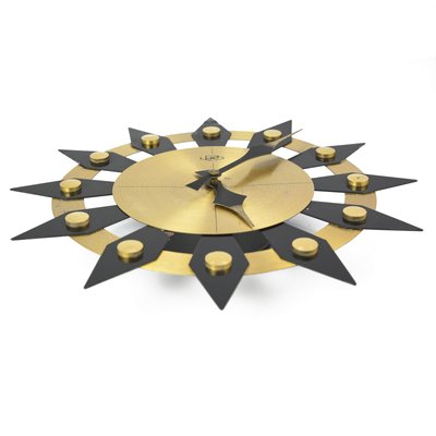 Mechanical Wall Clock From Upg Halle 1960s