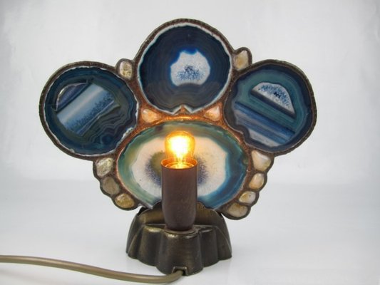 Blue Agate Table Lamp From Loevsky, Blue Agate Table Lamp