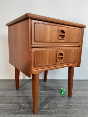 Mid Century Danish Teak 2 Drawer Nightstand 1960s For Sale At Pamono