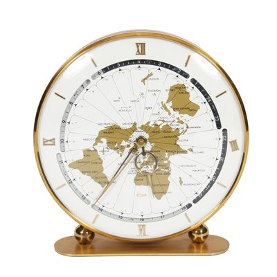 Mid Century German Brass Desk Clock From Kundo 1960s For Sale At
