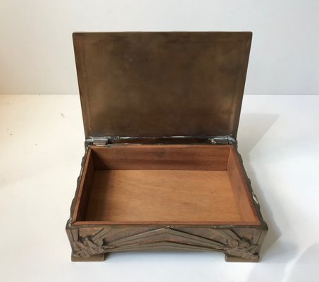Art Deco Bronze Cigar Box From Ædel Malm 1940s For At Pamono Art Deco Bronze Cigar Box From Ædel