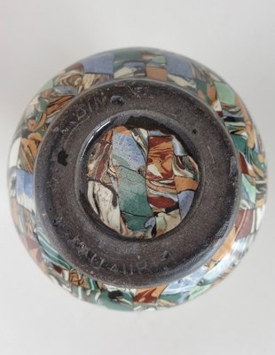 Vallauris Ceramic Mosaic Vase by Jean Gerbino, 1950s for
