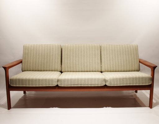 Vintage Danish Teak And Wool Sofa By Svend Ellekaer For Komfort For