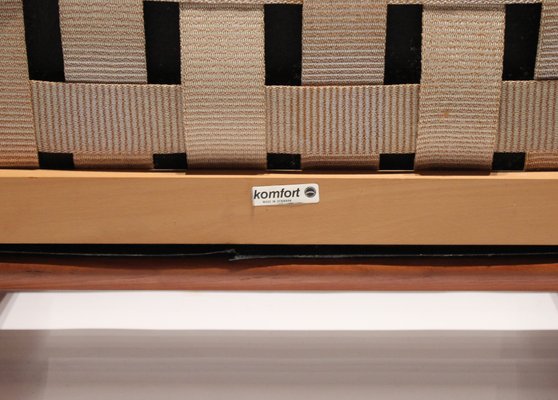 Vintage Danish Teak And Wool Sofa By Svend Ellekaer For Komfort For
