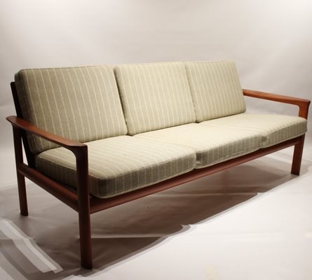 Vintage Danish Teak And Wool Sofa By Svend Ellekaer For Komfort For