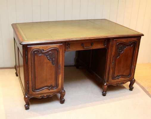 Vintage French Oak Partners Desk 1920s For Sale At Pamono