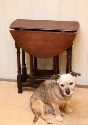 Small Antique Oak Gate Leg Side Table For Sale At Pamono