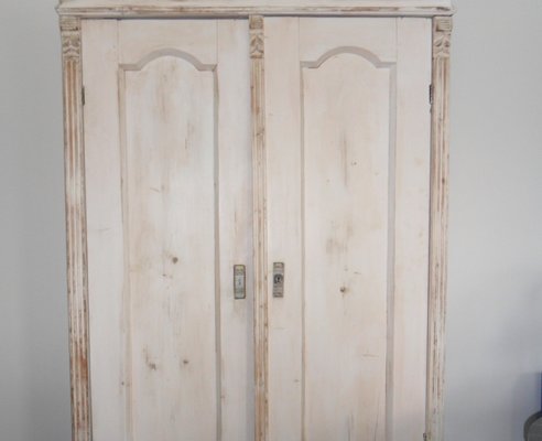 Antique Painted Wooden Wardrobe